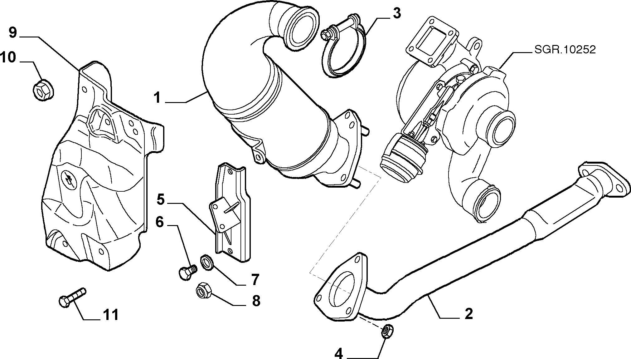 FIAT 55185920 - Catalytic Converter www.parts5.com