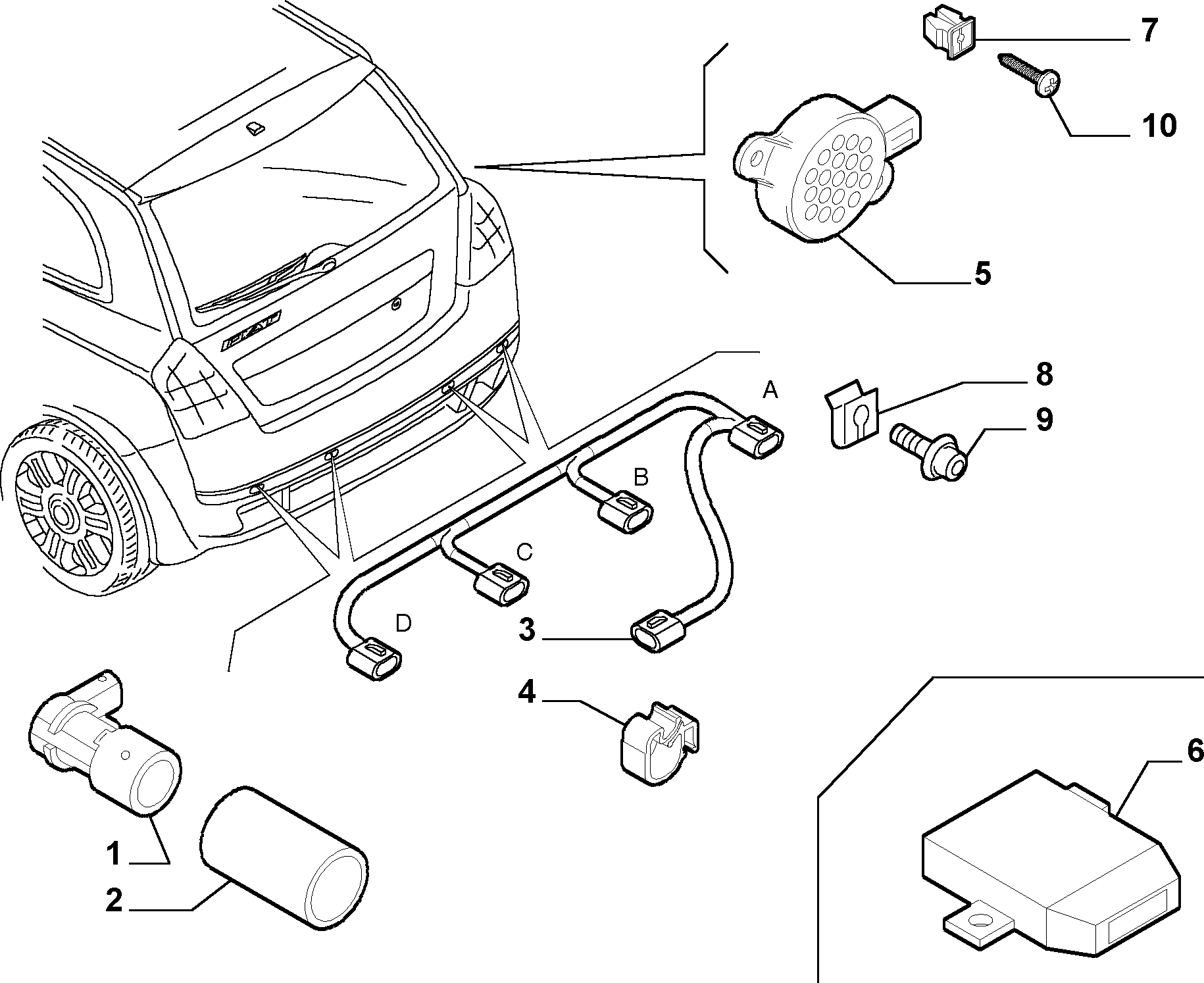 Alfa Romeo 735393479 - Датчик, система помощи при парковке www.parts5.com