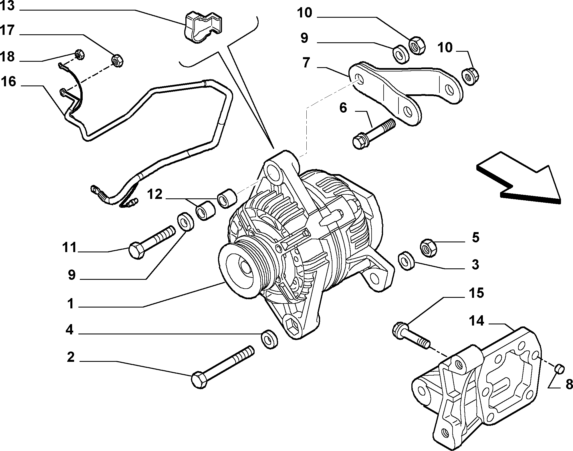 FIAT 46532667 - Alternador www.parts5.com