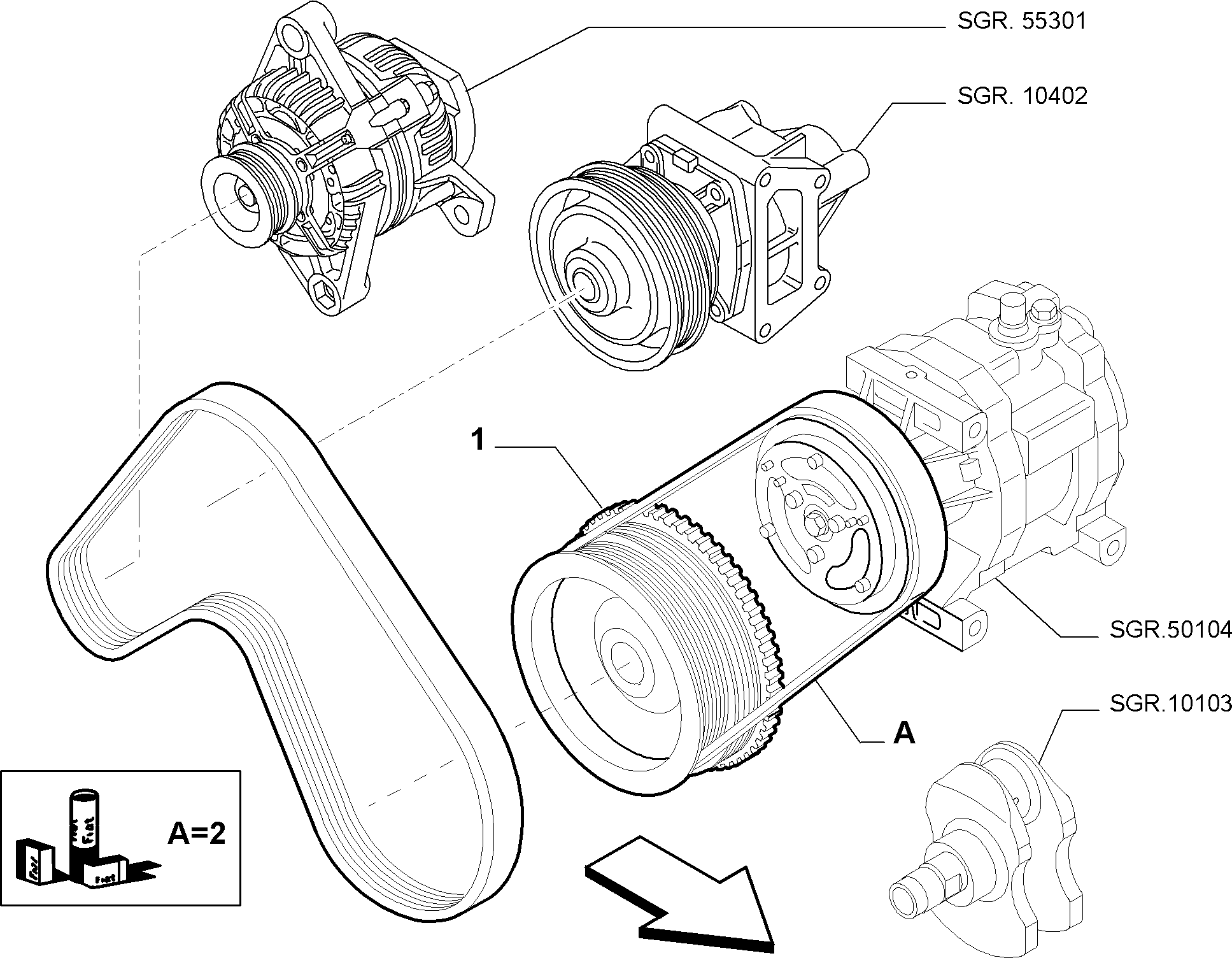 FIAT 71719034 - Ozubený klínový řemen www.parts5.com