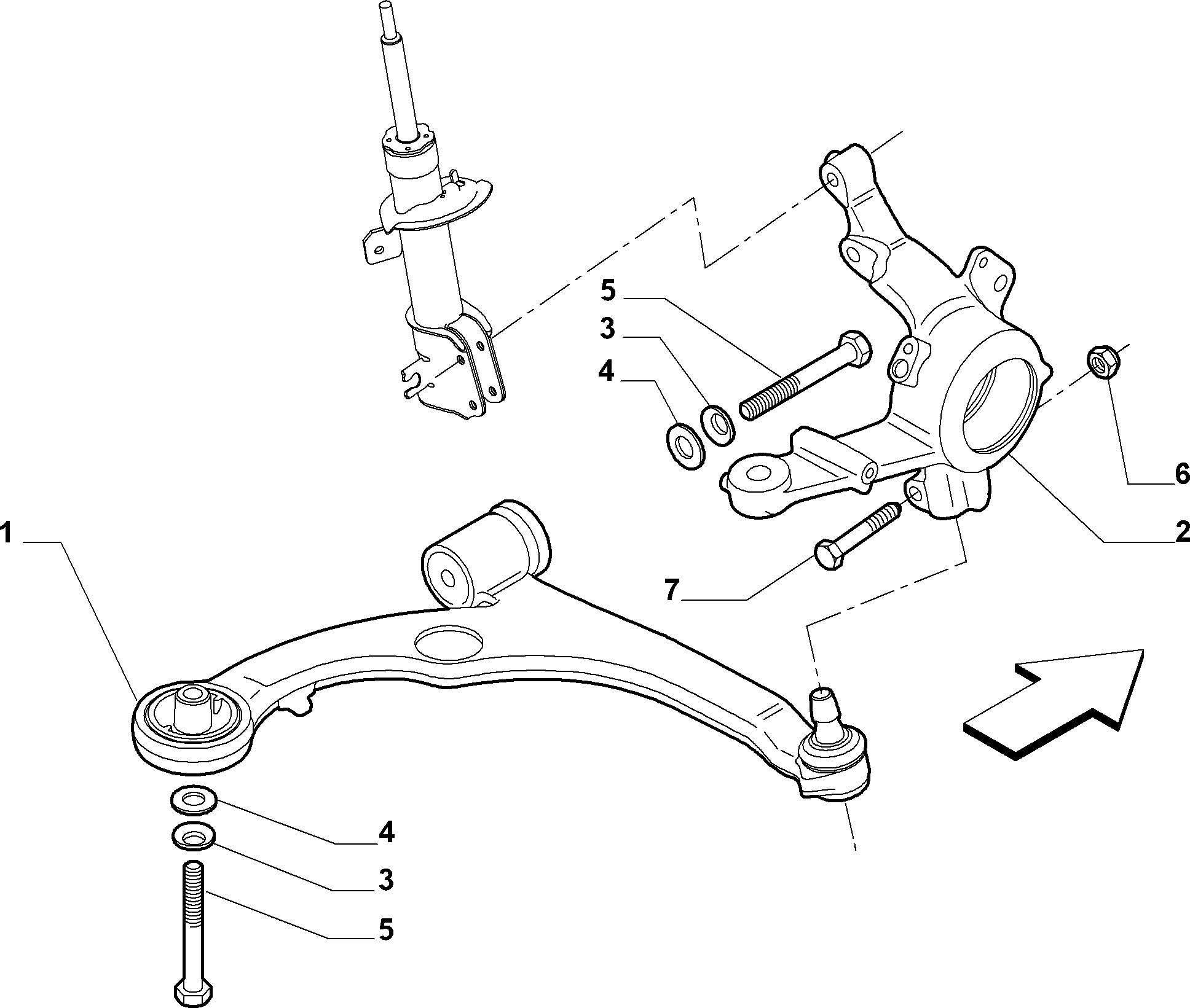 Lancia 518 27 736 - Wahacz, zawieszenie koła www.parts5.com