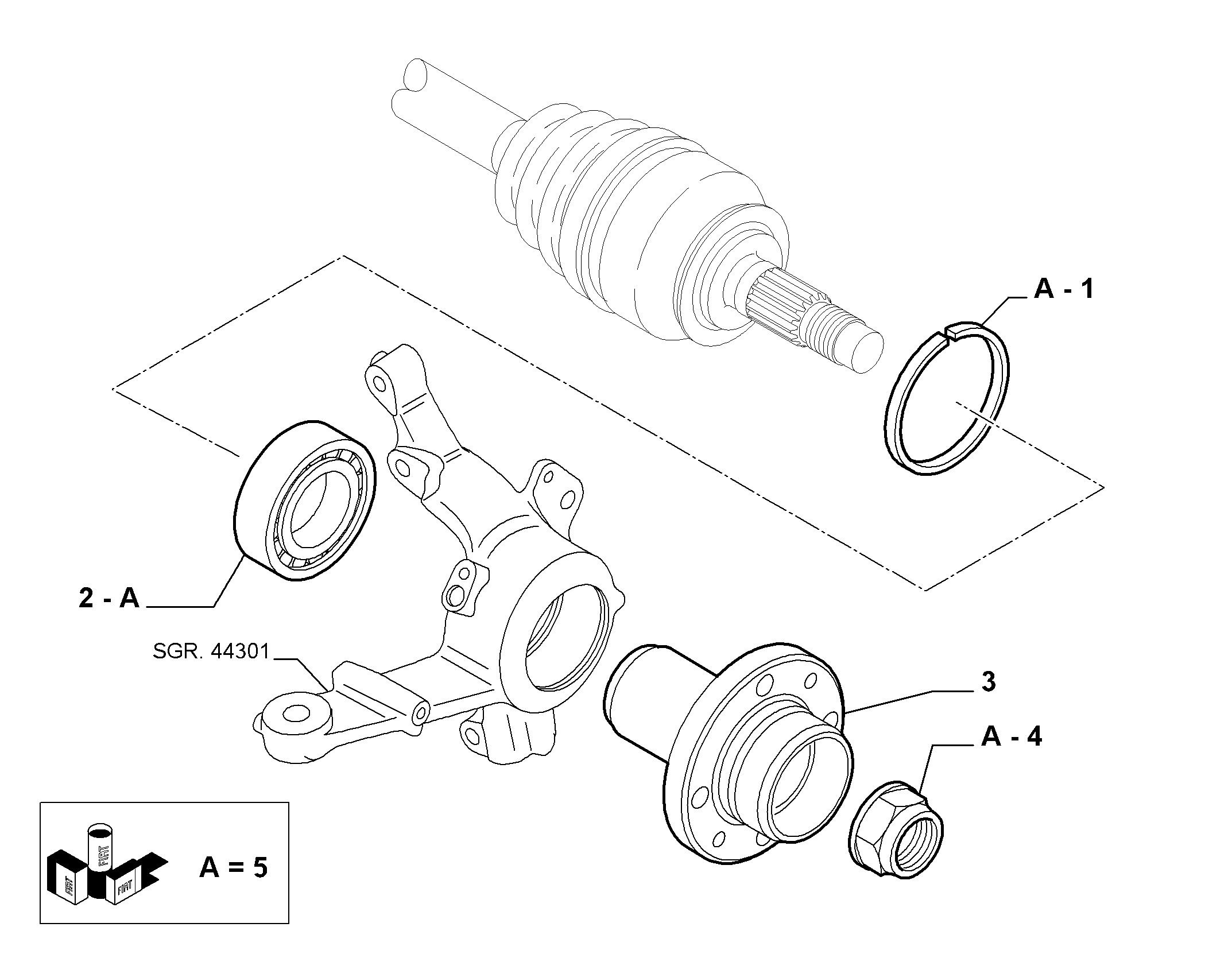 Lancia 71753821 - Set rulment roata www.parts5.com