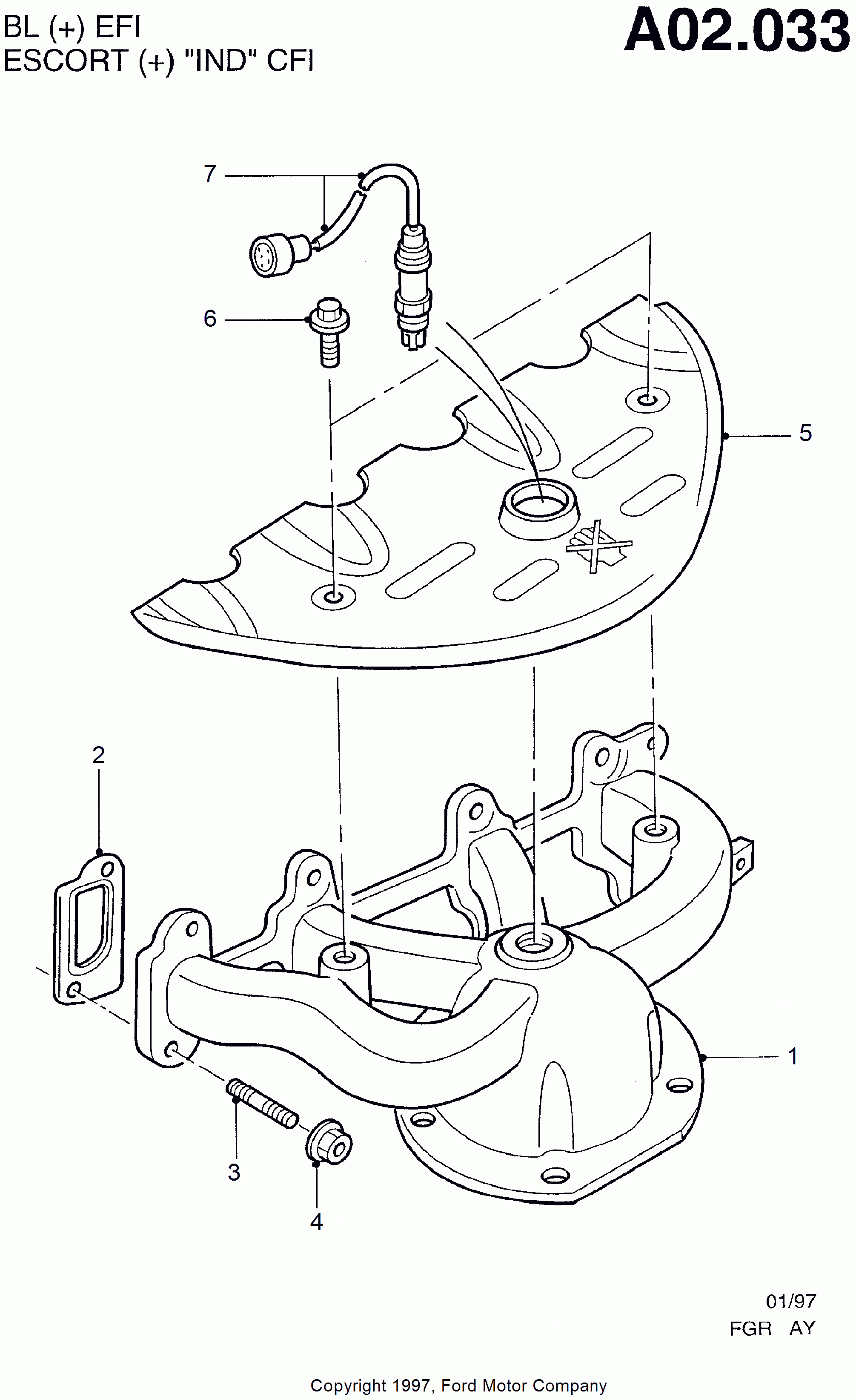 FORD 1 013 764 - Αισθητήρας λάμδα www.parts5.com