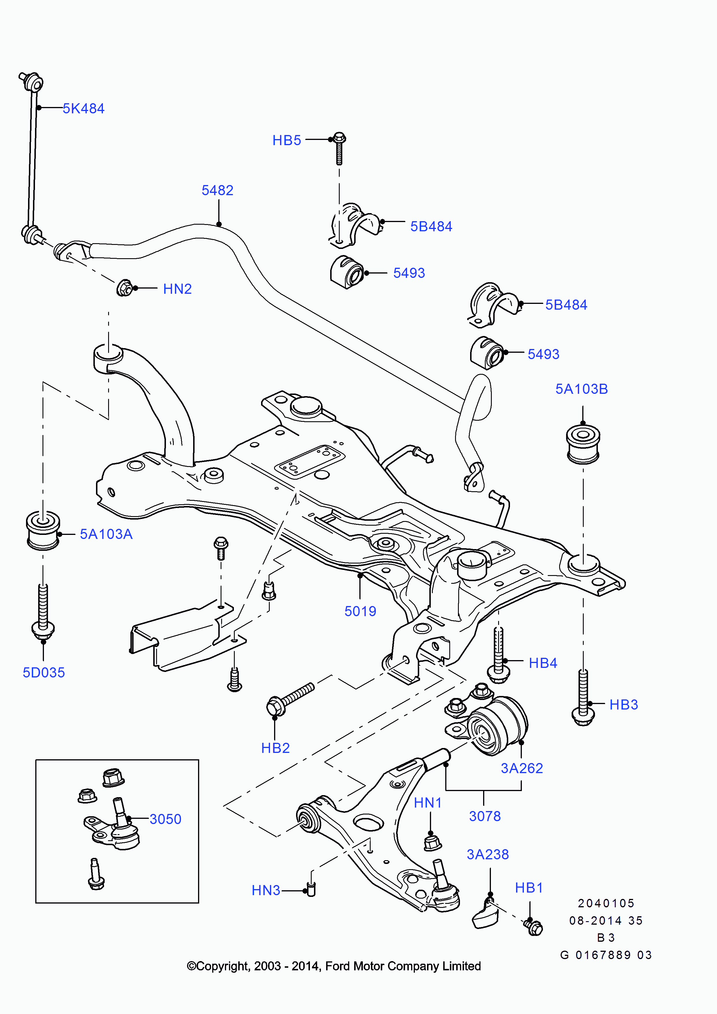 FORD 1686594 - Šipka / potporanj, stabilizator www.parts5.com