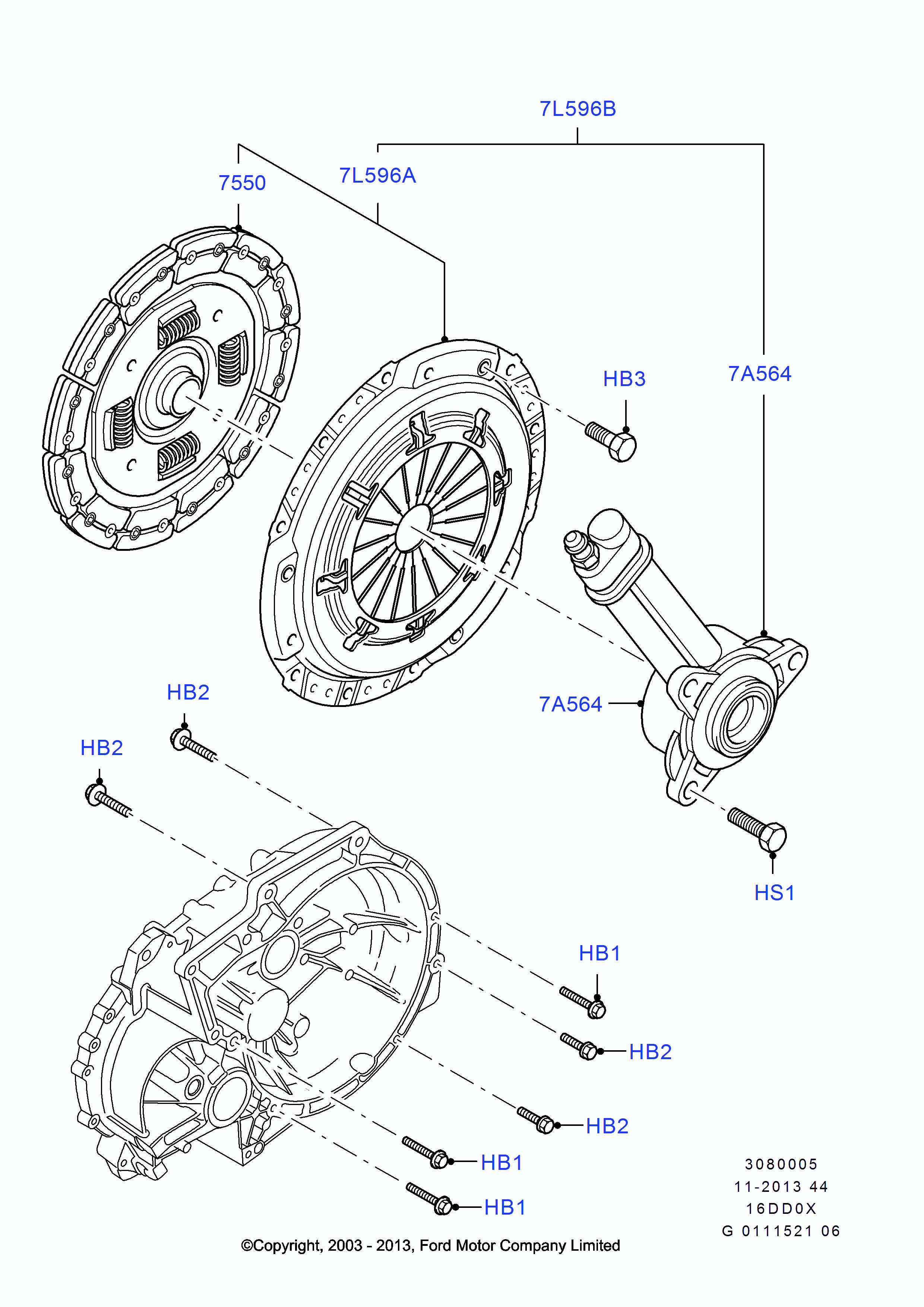 FORD 1789063 - Set ambreiaj www.parts5.com