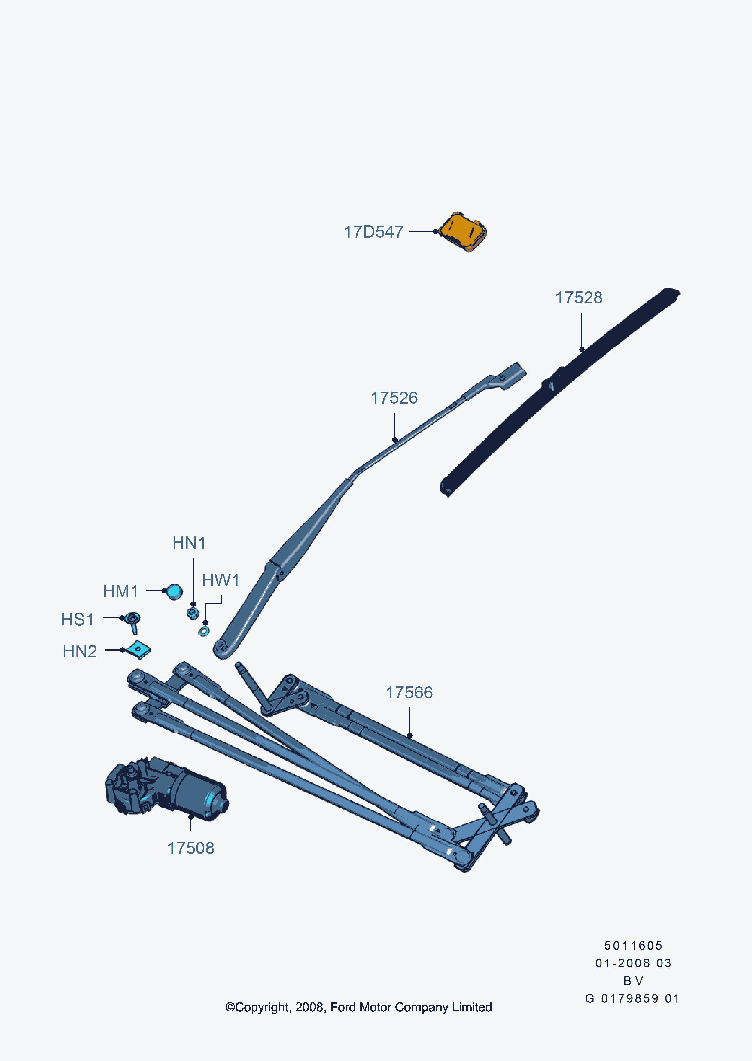 FORD 1 537 086 - Перо на чистачка www.parts5.com