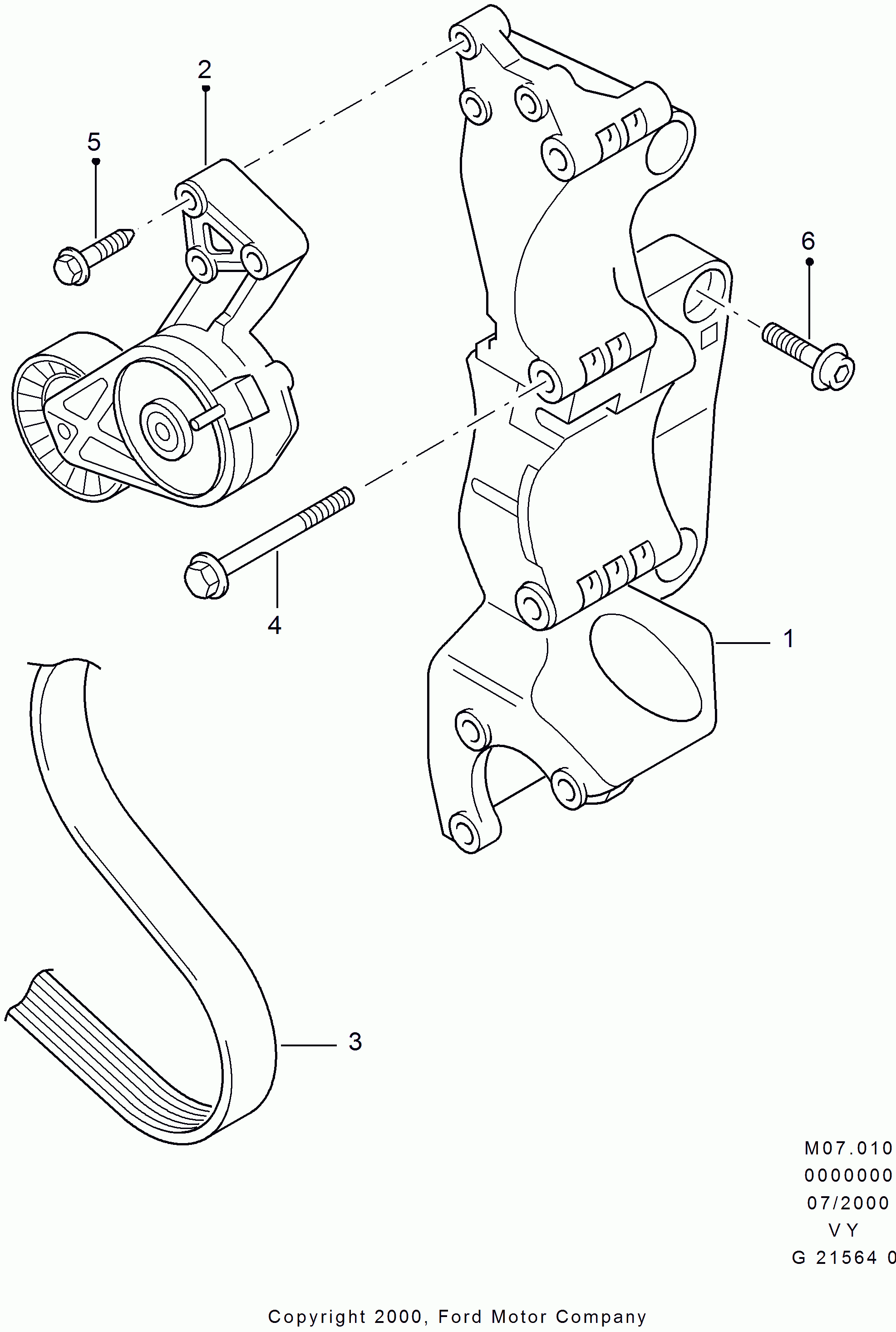 FORD 1376631 - Ремъчен обтегач, пистов ремък www.parts5.com