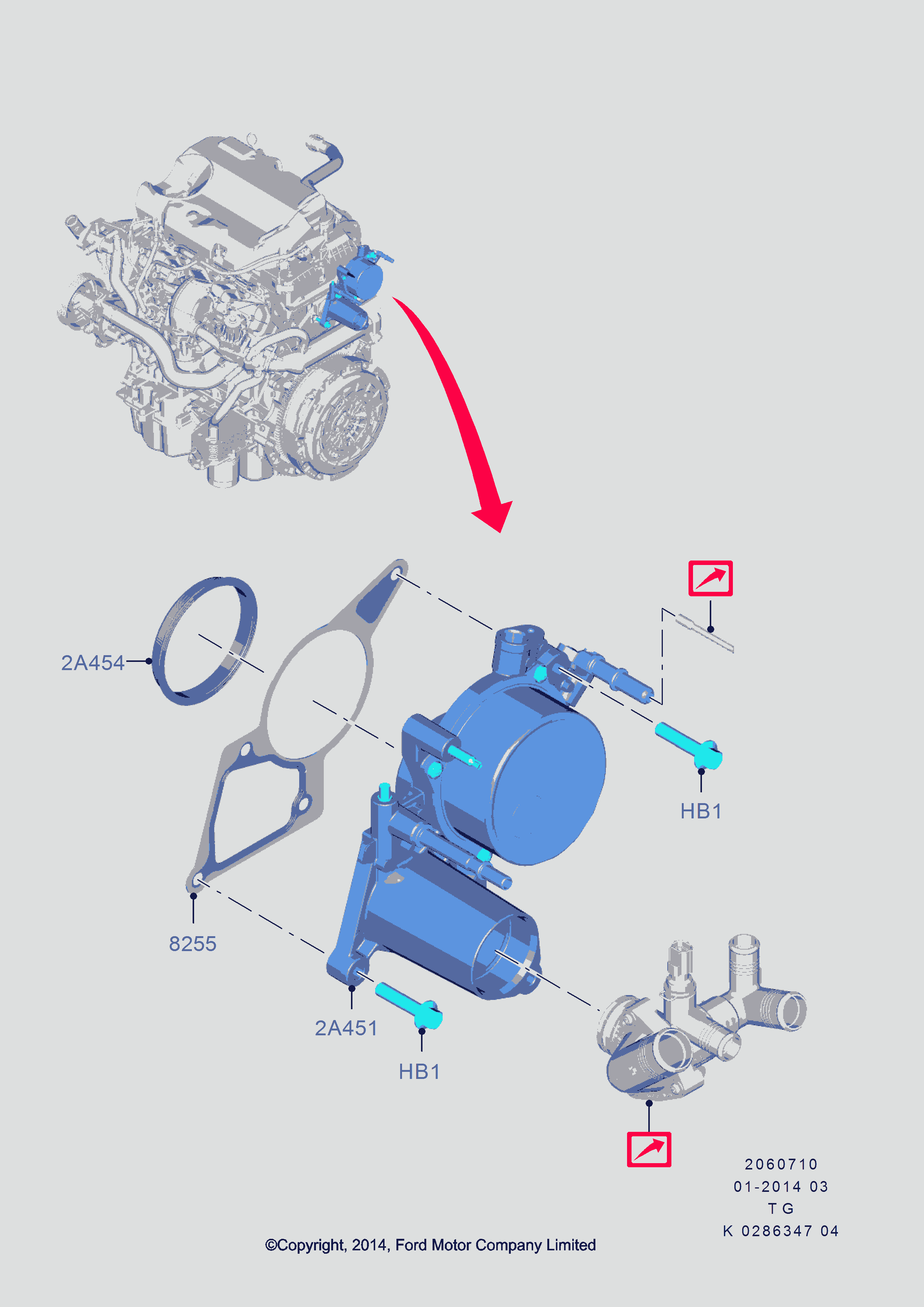 FORD 1794375 - Gasket, vacuum pump www.parts5.com