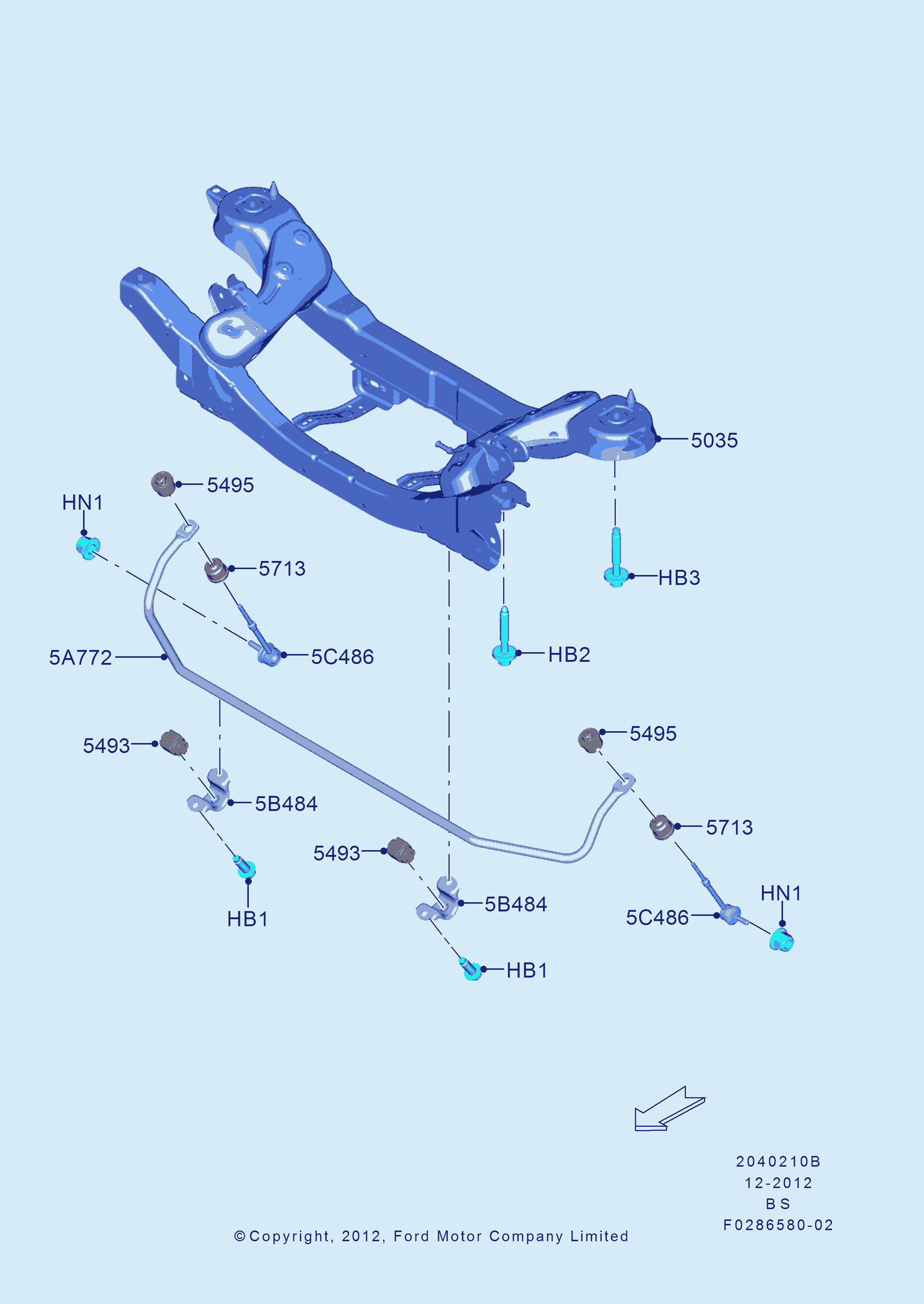 FORD 1405523 - Yatak burcu, stabilizatör www.parts5.com