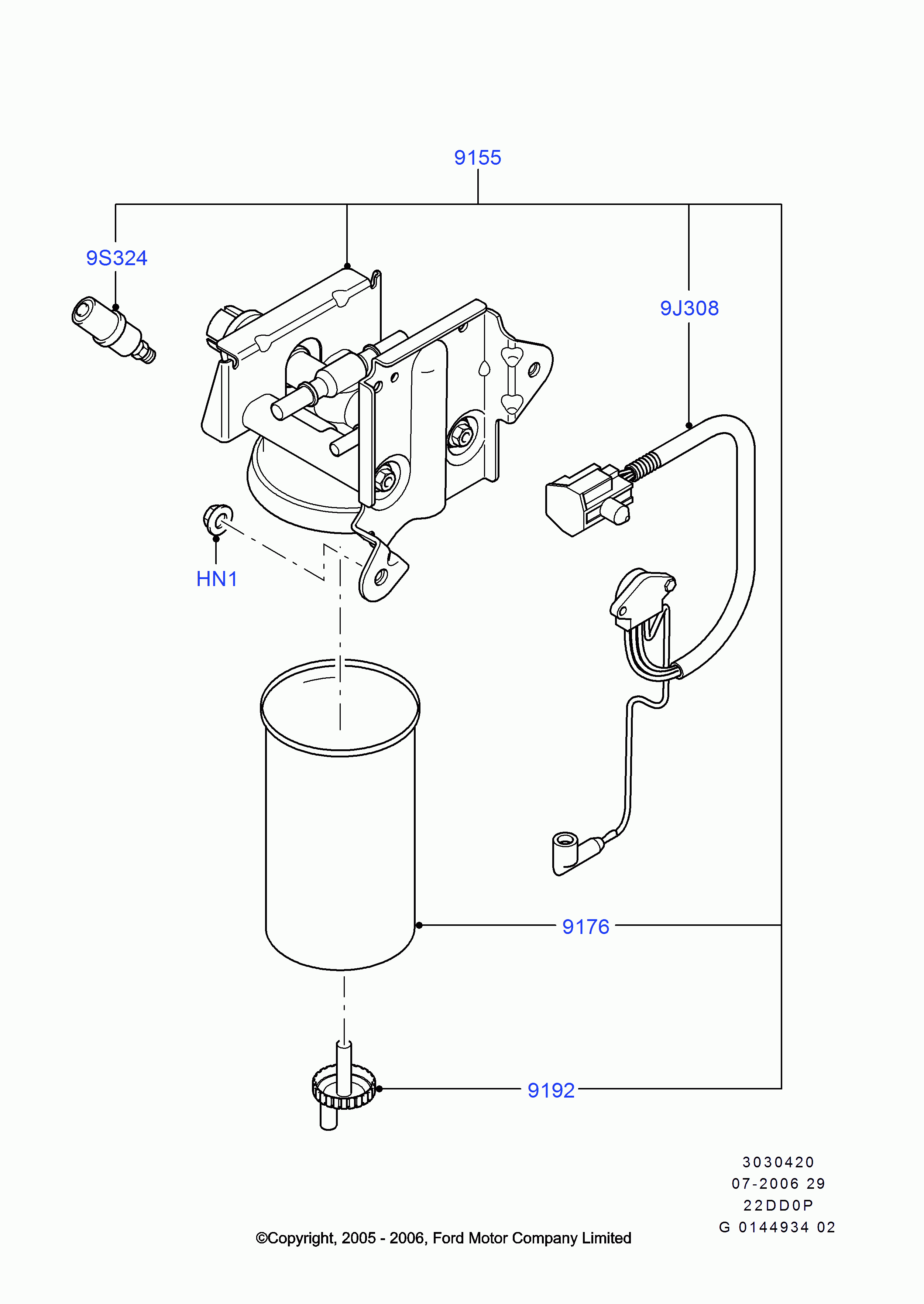 FORD 1 685 861 - Filtru combustibil www.parts5.com