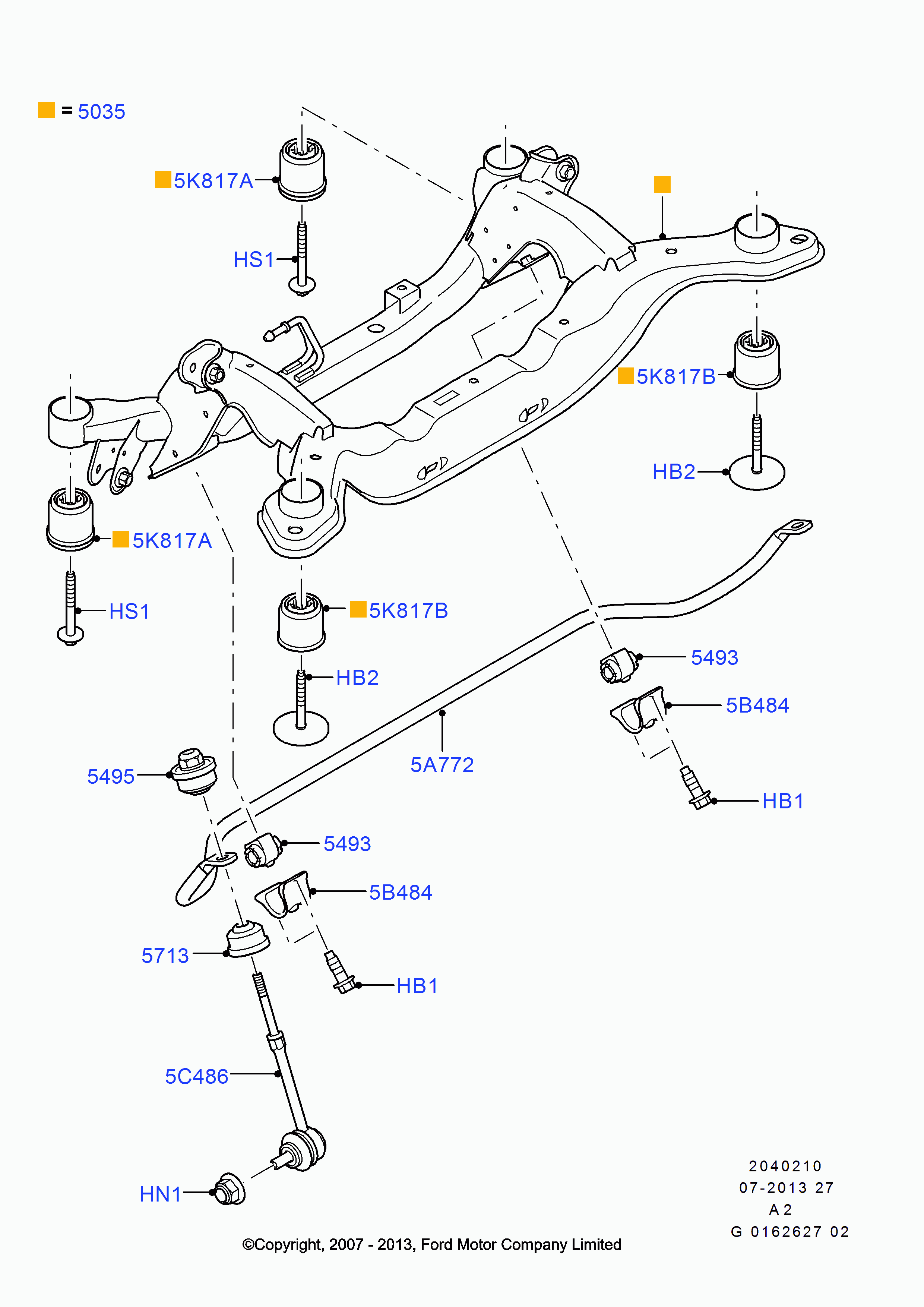 FORD 1437192 - Mounting, axle beam www.parts5.com