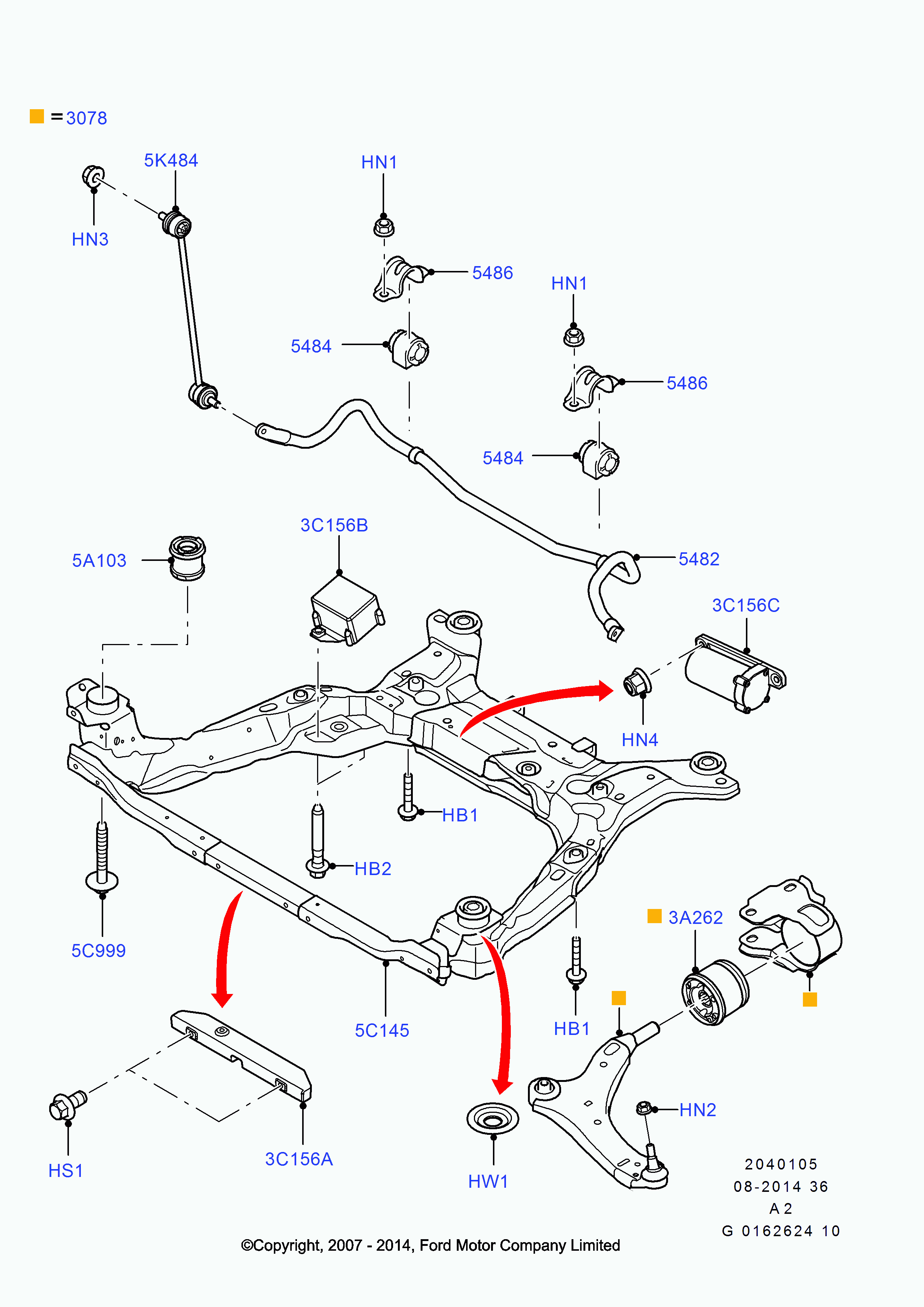 FORD 1478582 - Čaura ležaja, stabilizator www.parts5.com