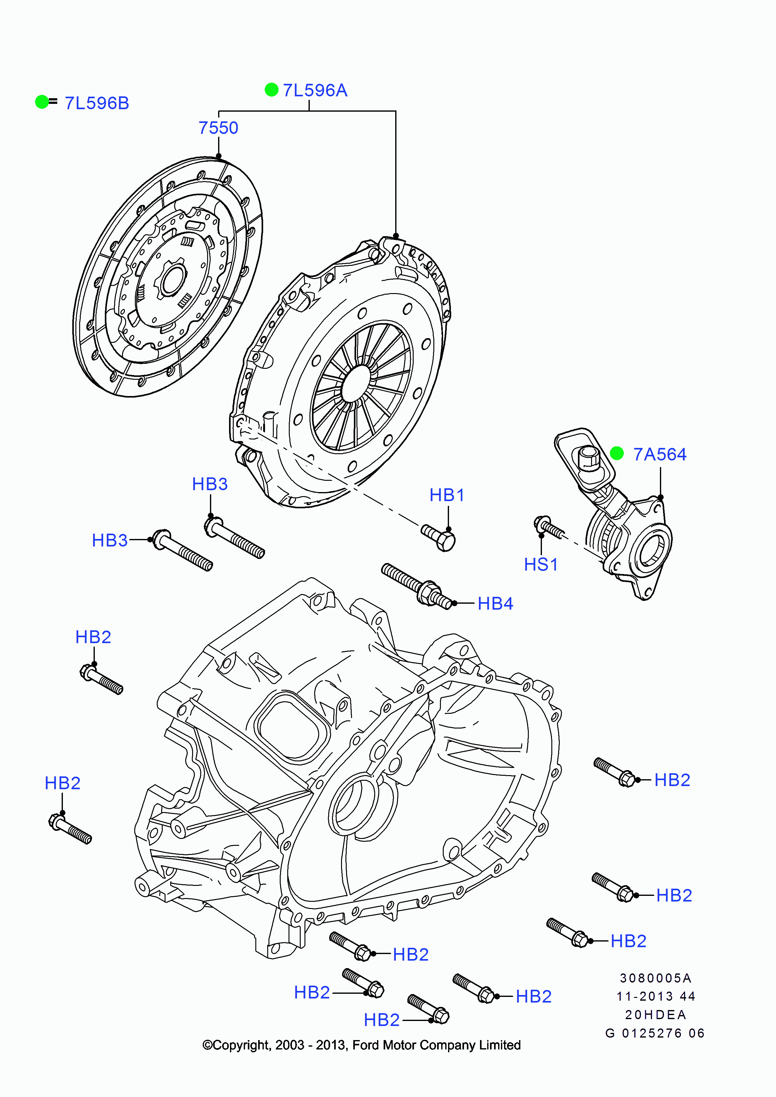 FORD 1672781 - Central Slave Cylinder, clutch parts5.com