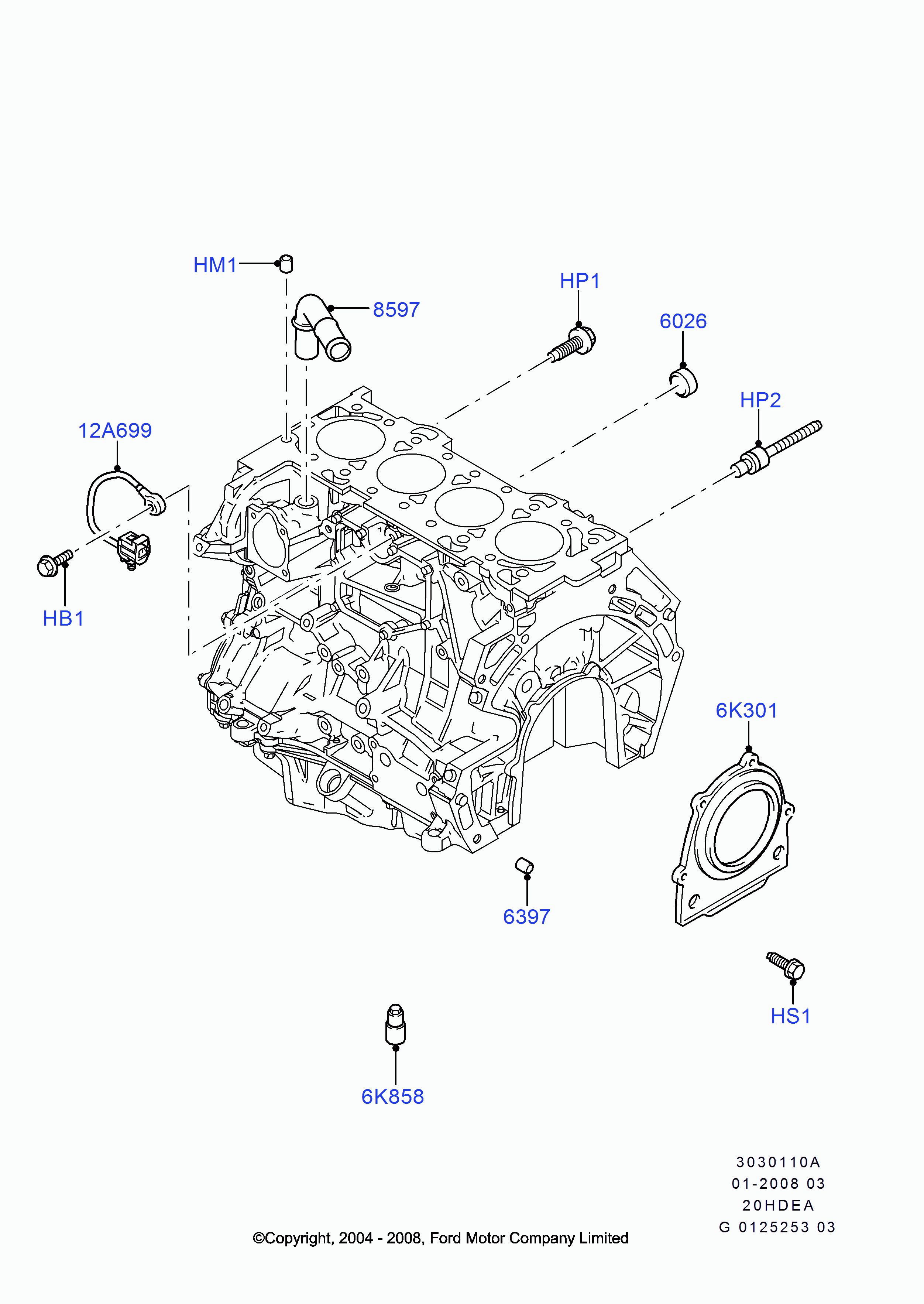 FORD (CHANGAN) 1211759 - Shaft Seal, crankshaft www.parts5.com