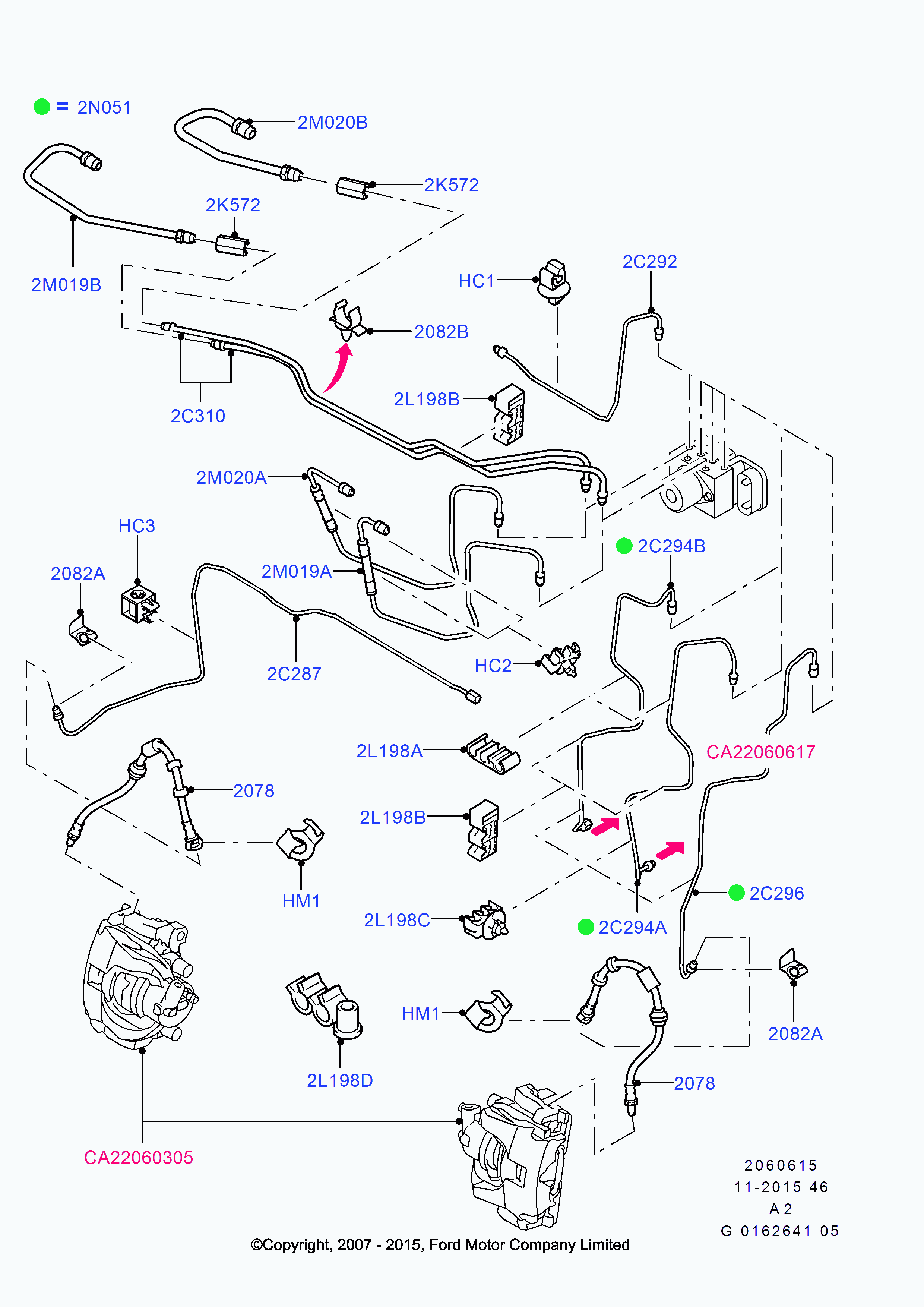 FORD 1671020 - Brake Hose parts5.com