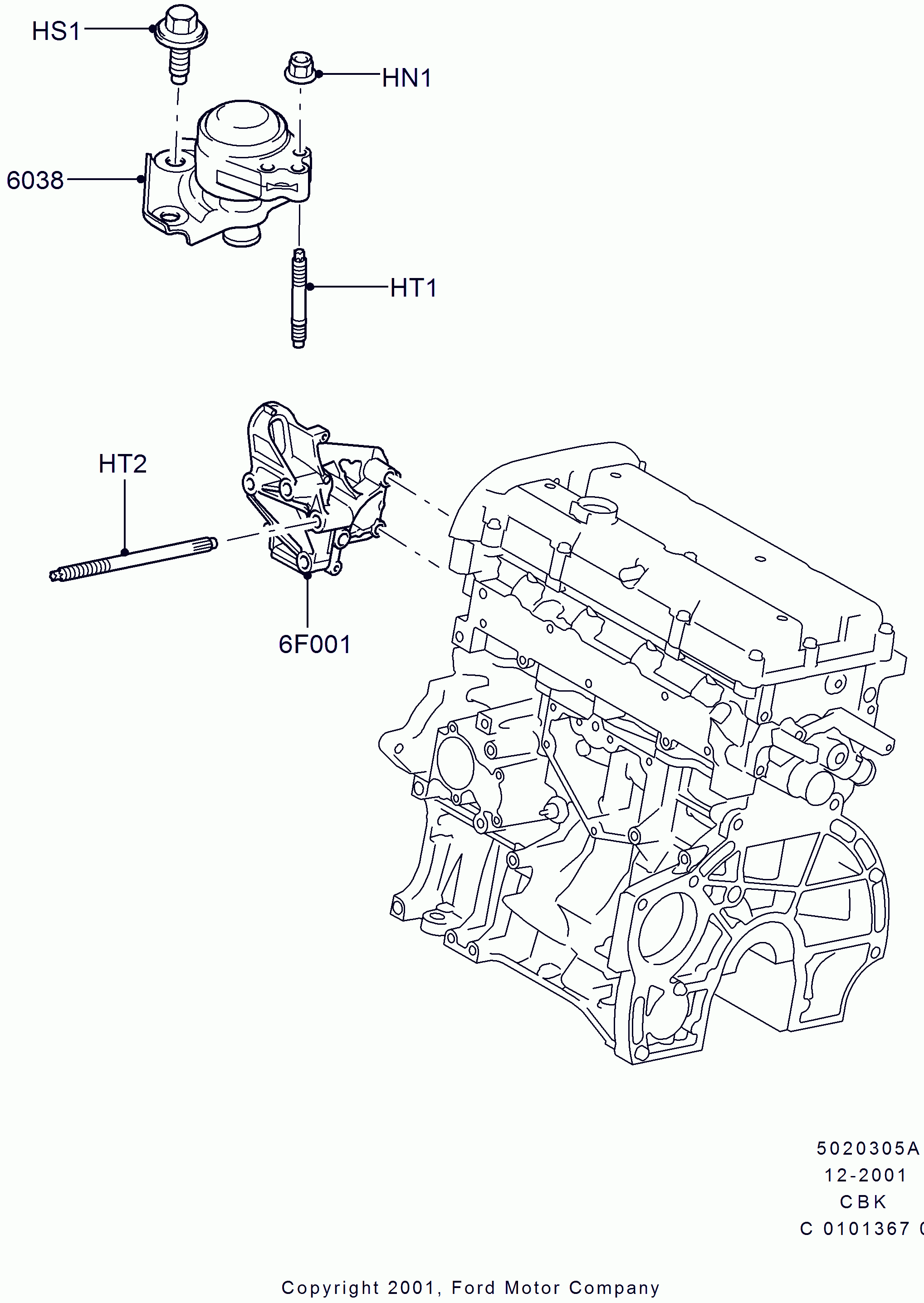 FORD 1 146 866 - Suport motor www.parts5.com