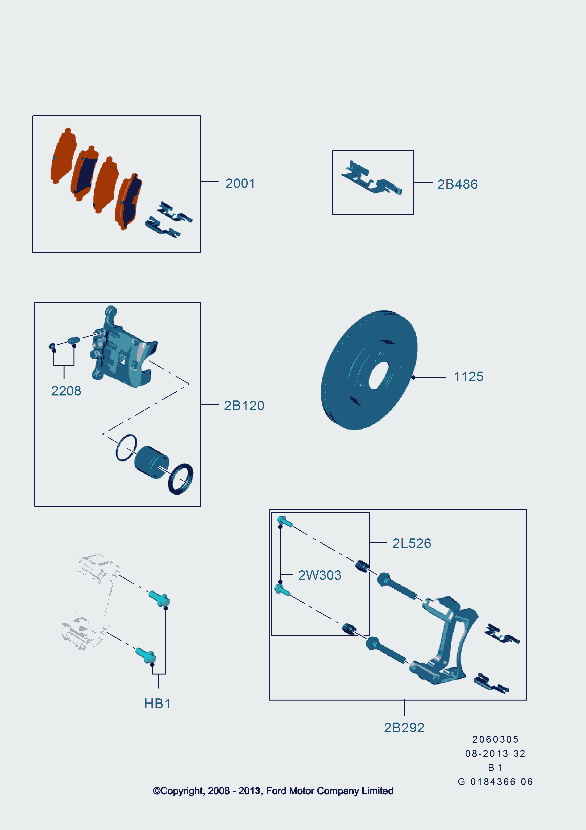 FORD 1855307 - Set placute frana,frana disc www.parts5.com