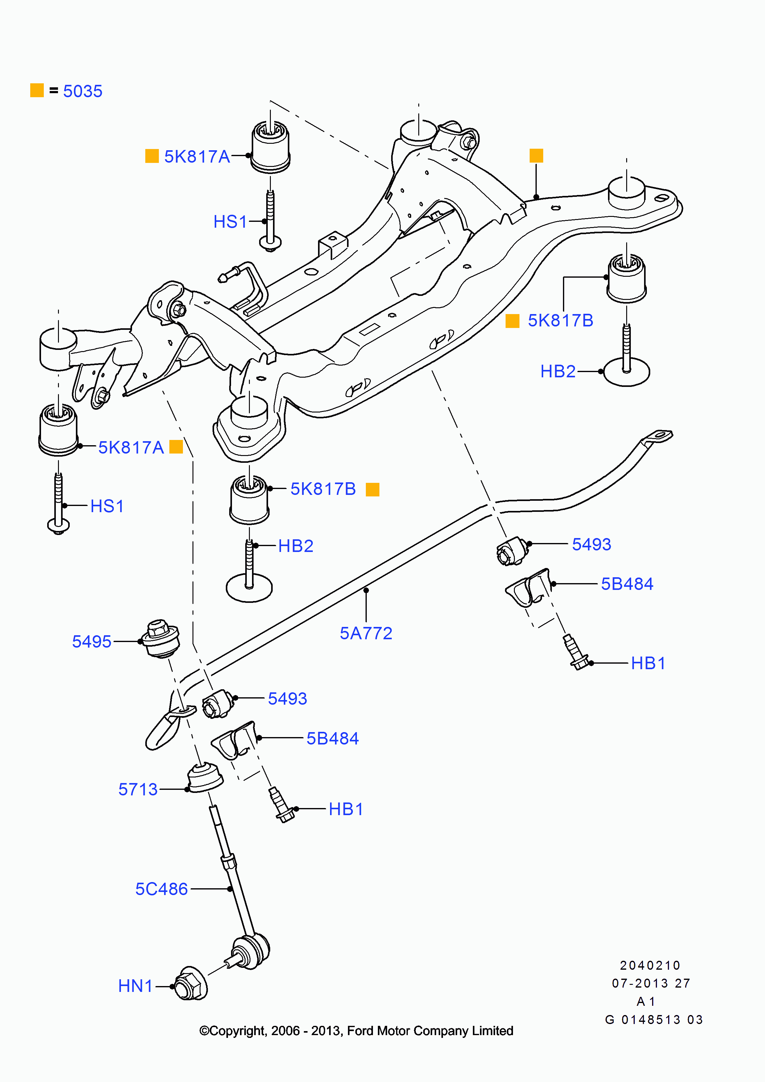 FORD 1437191 - Έδραση , σώμα άξονα www.parts5.com