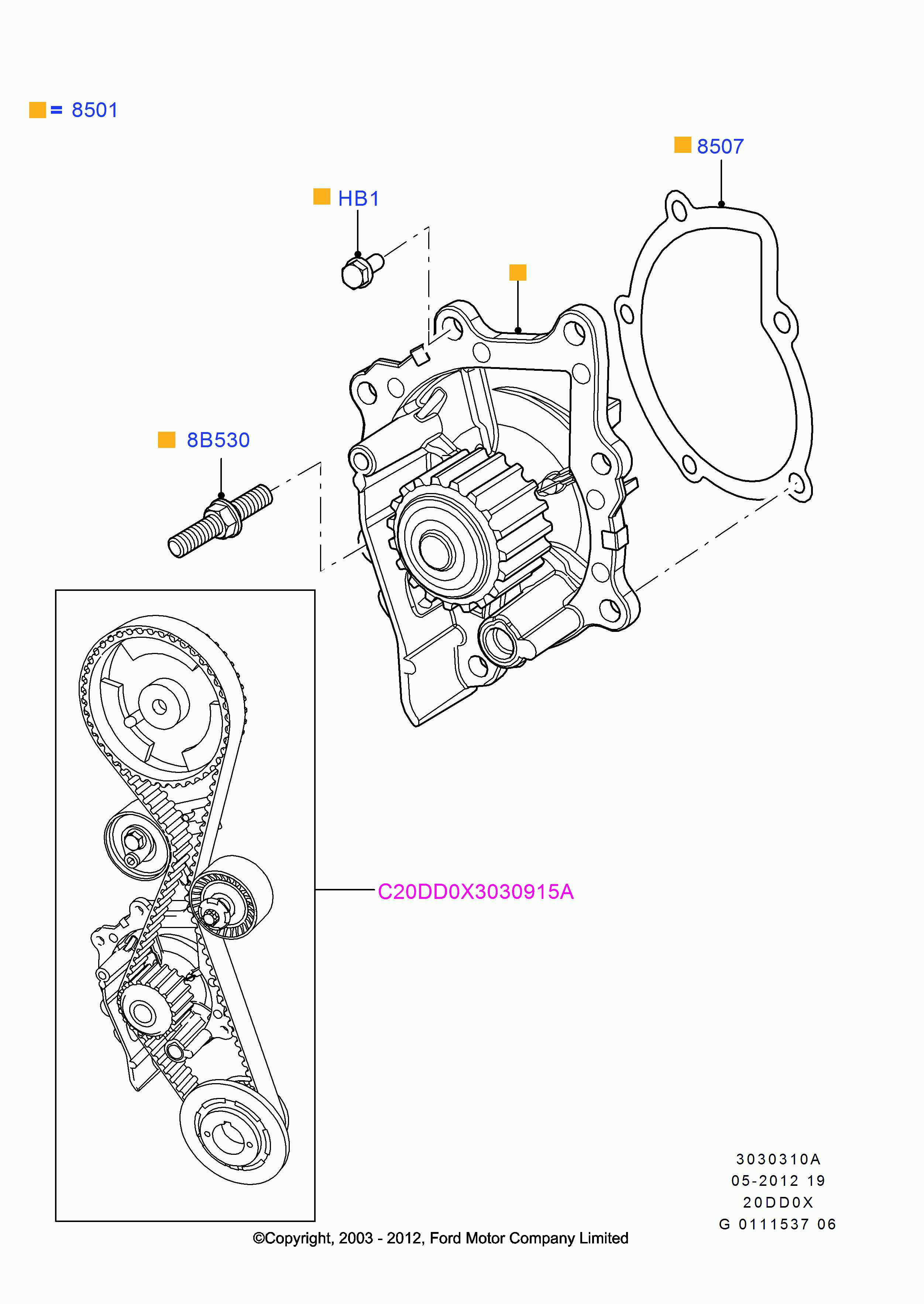 FORD 1 562 255 - Su pompası www.parts5.com