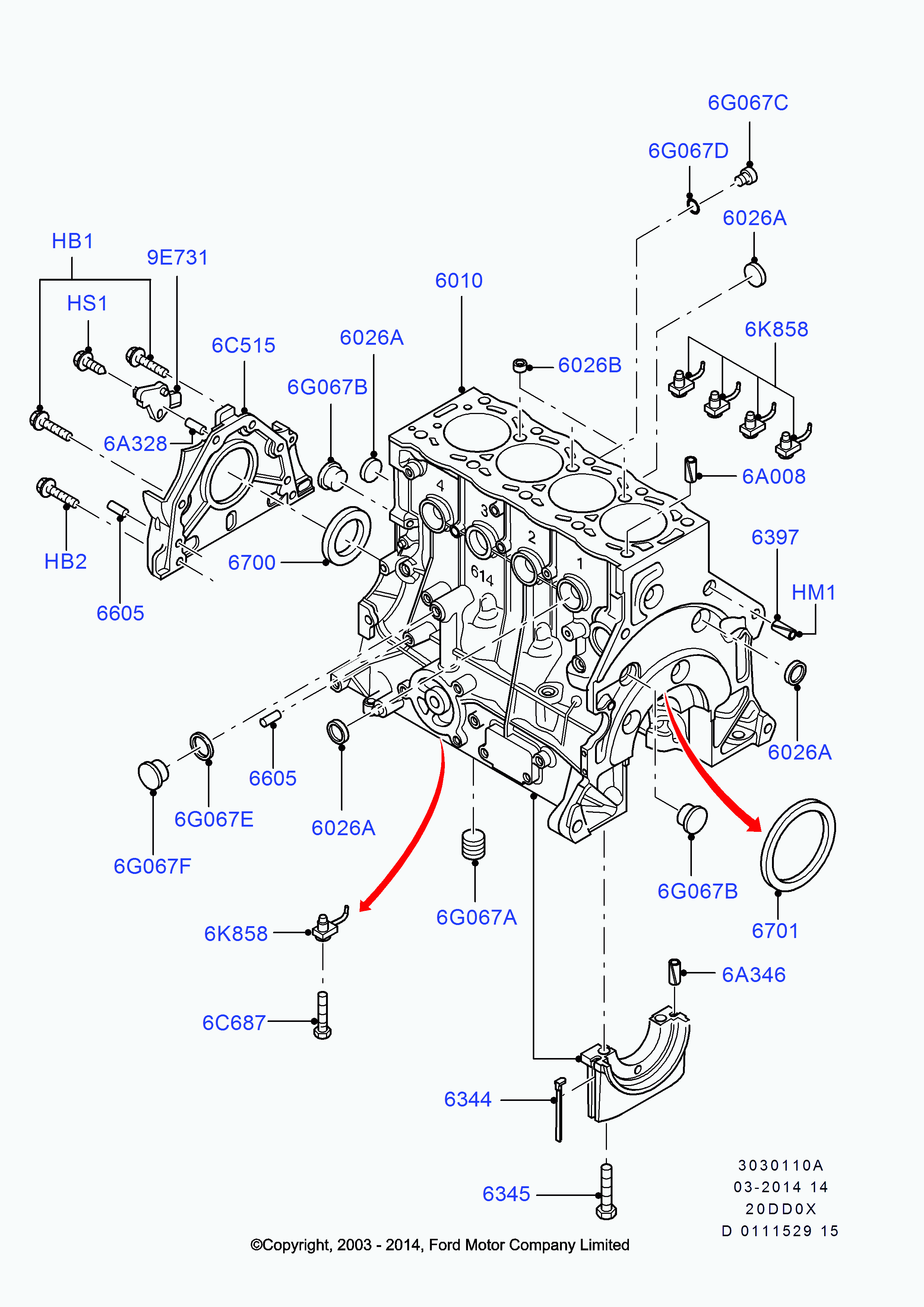 FORD 1 231 925 - Dajalnik impulzev, rocicna gred www.parts5.com