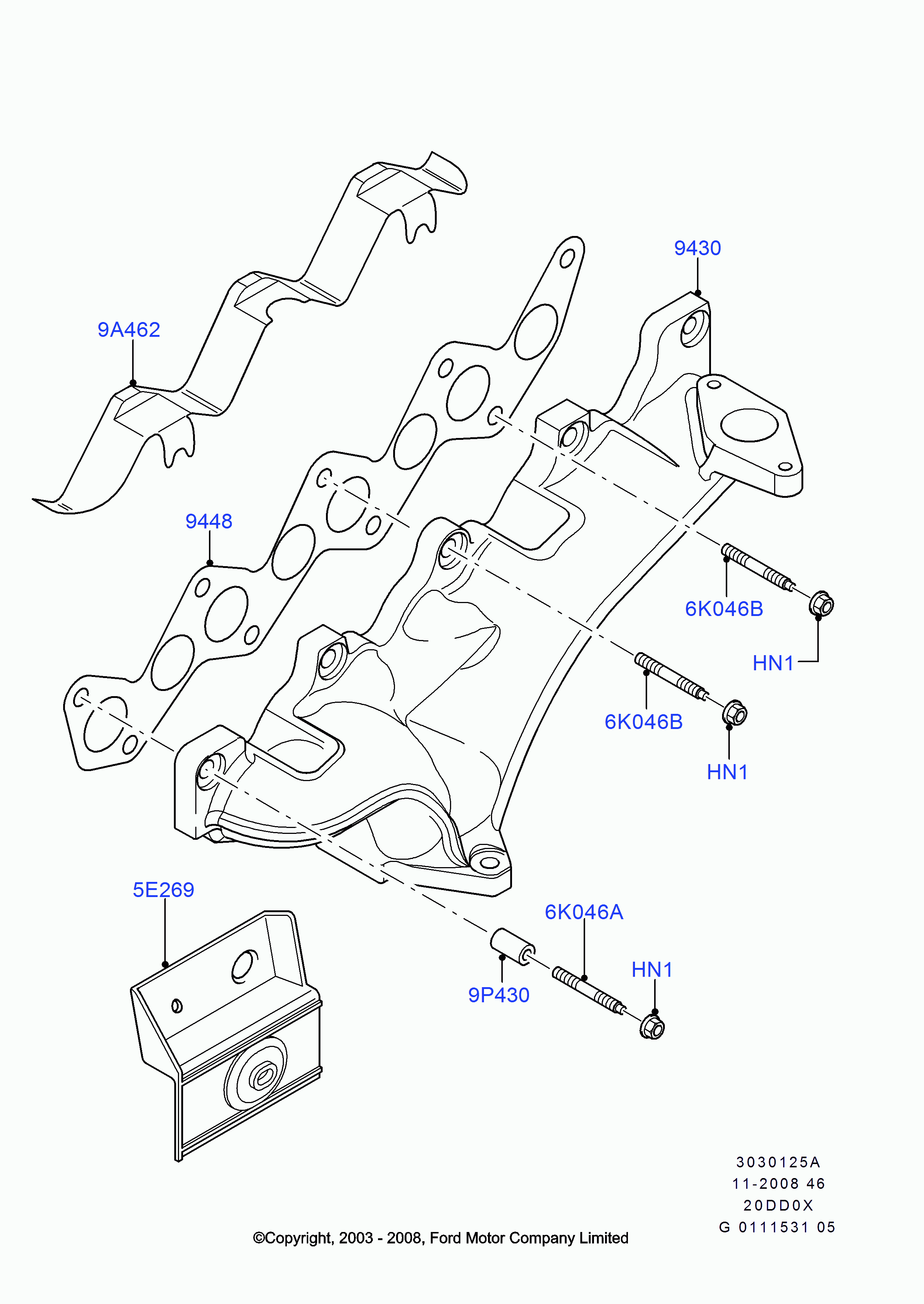 CITROËN 1234178 - Tihend, väljalaskekollektor www.parts5.com