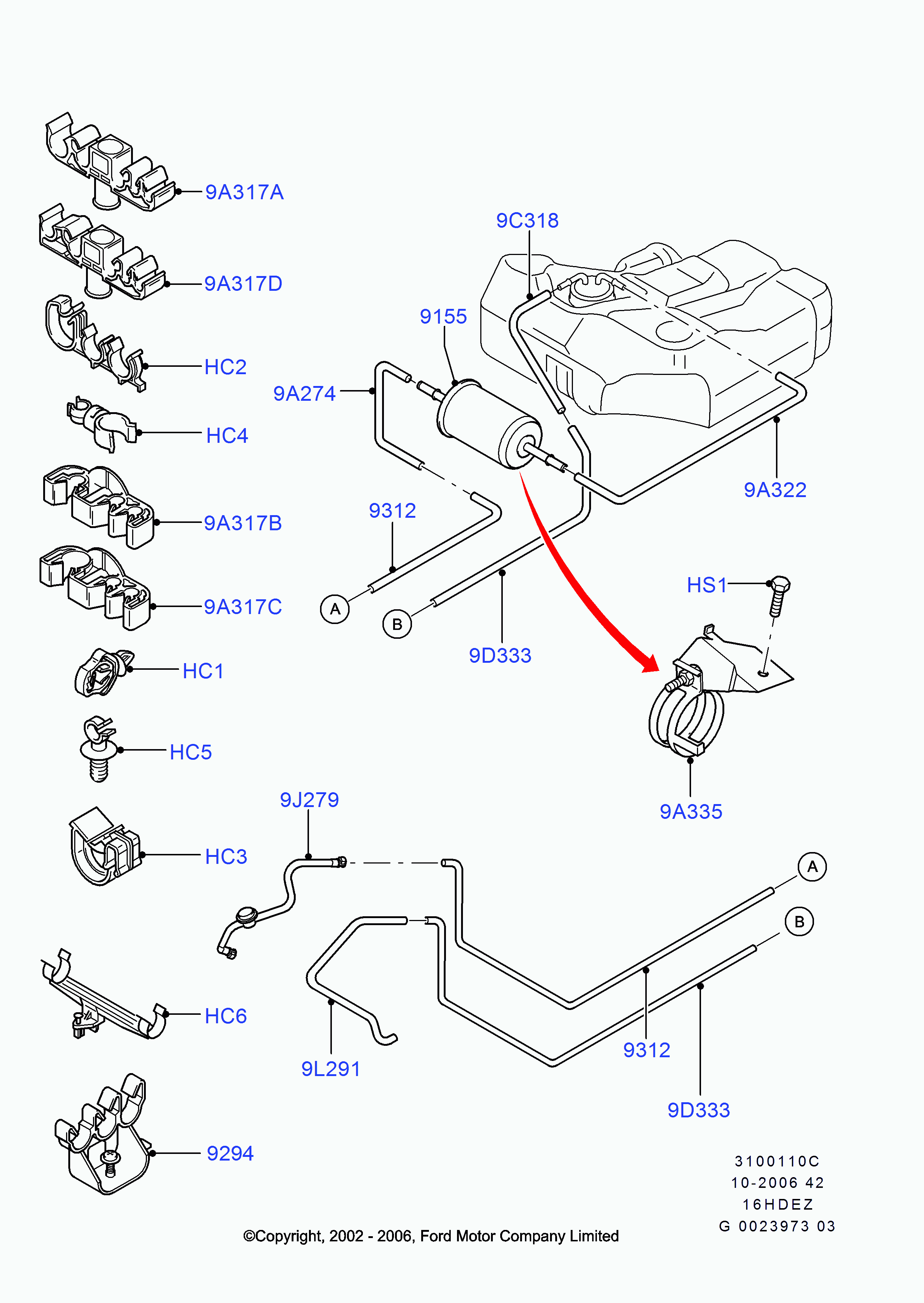 FORD 1465 018 - Φίλτρο καυσίμου www.parts5.com