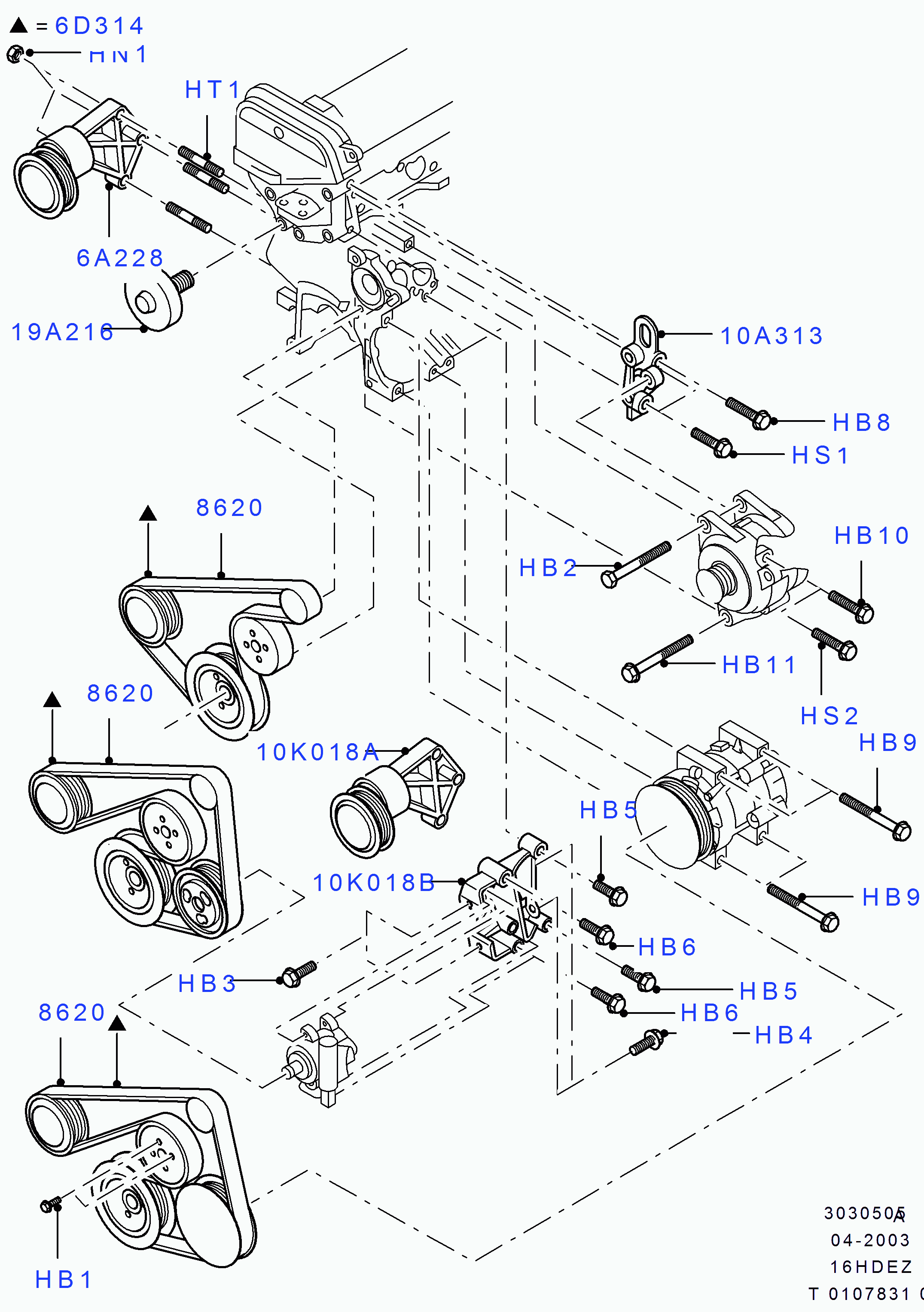 FORD 1072317 - V-Ribbed Belt parts5.com