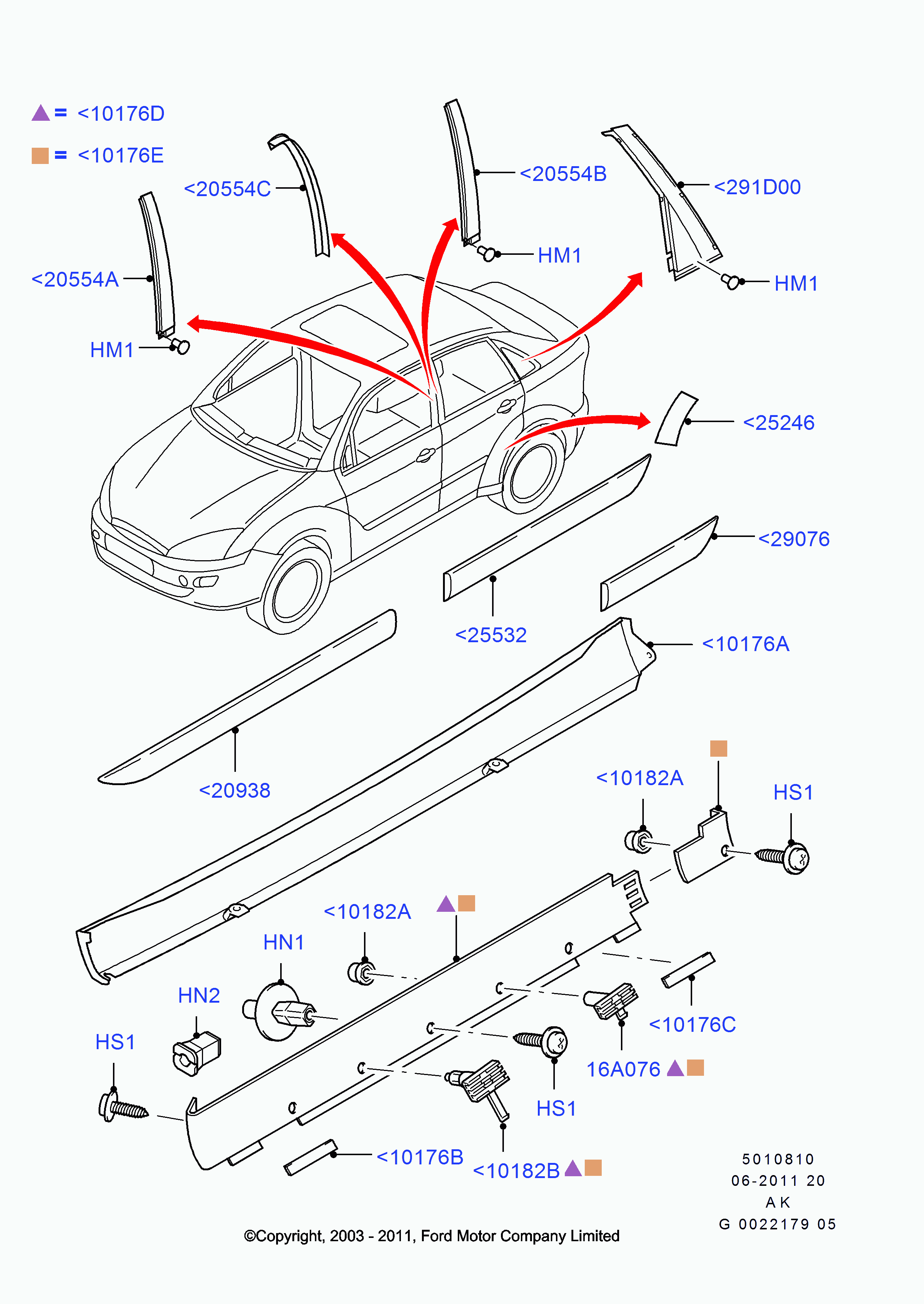 FORD 1090850 - Trim / Protective Strip, door parts5.com