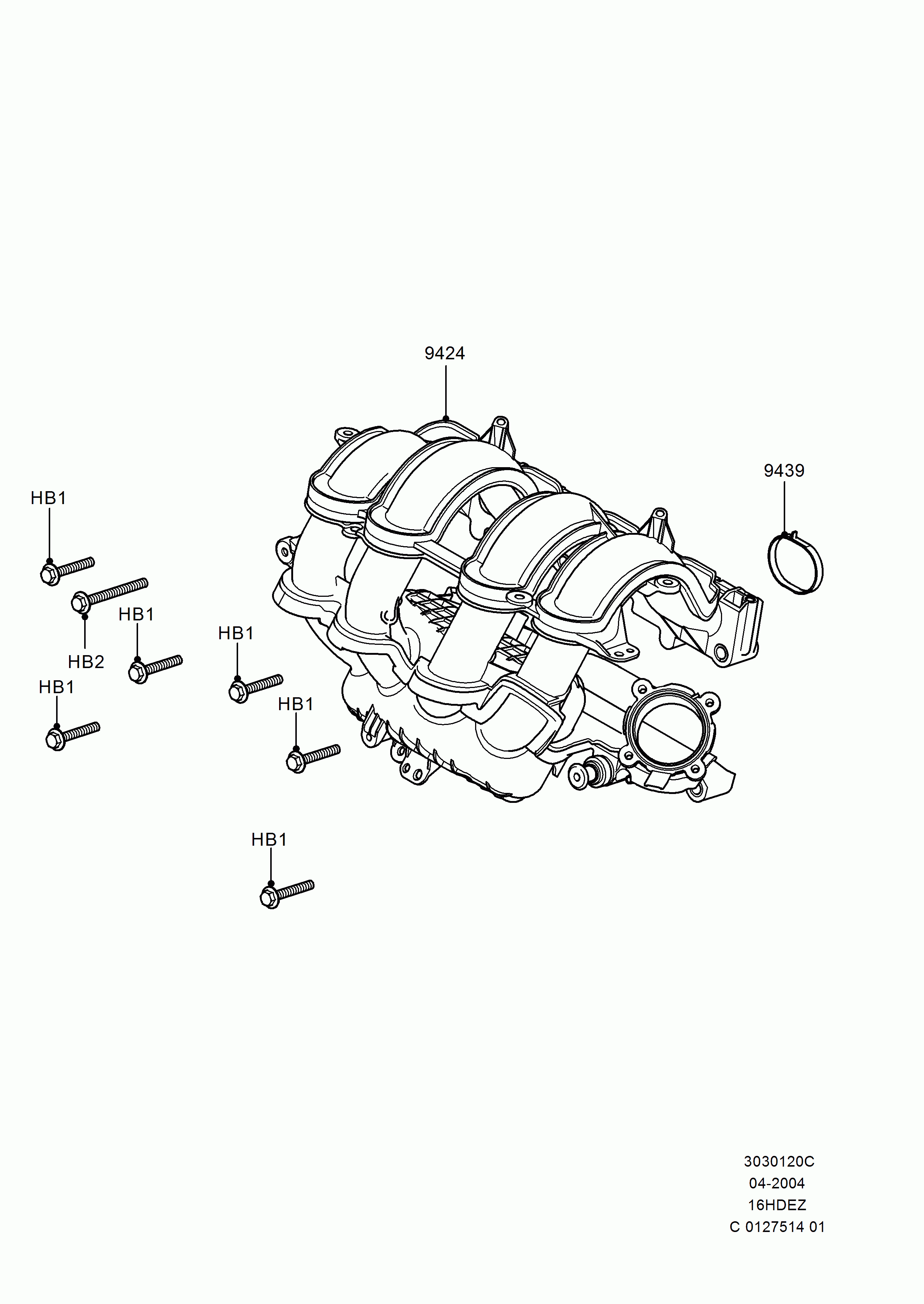 FORD 1 338 179 - Dichtung, Ansaugkrümmer www.parts5.com