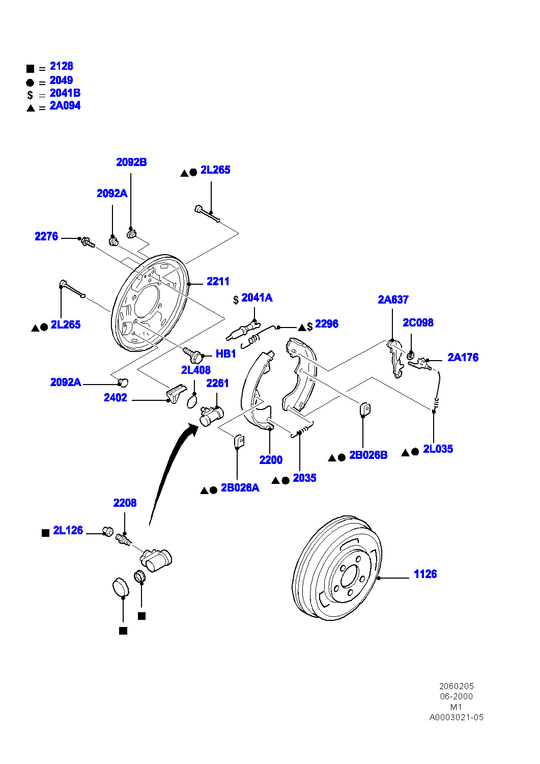 FORD 4679068 - Set saboti frana www.parts5.com