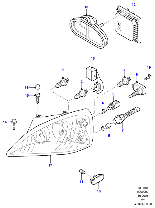 FORD 1041664 - Control, actuator, headlight range adjustment parts5.com