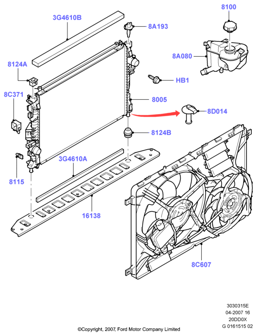 Land Rover 1778037 - Radiator, racire motor www.parts5.com