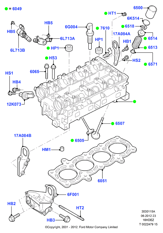 FORD 2003597 - Krmilni ventil, nastavitev odmikalne gredi www.parts5.com