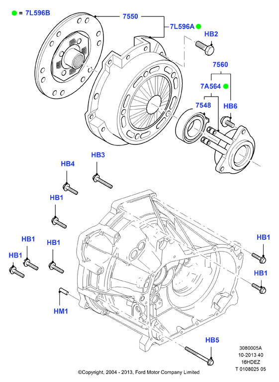 FORD 1480708 - Rulment de presiune, ambreiaj www.parts5.com