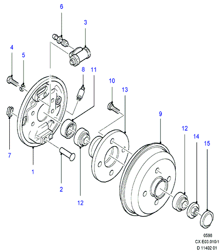 FORD 1473070 - Set saboti frana www.parts5.com