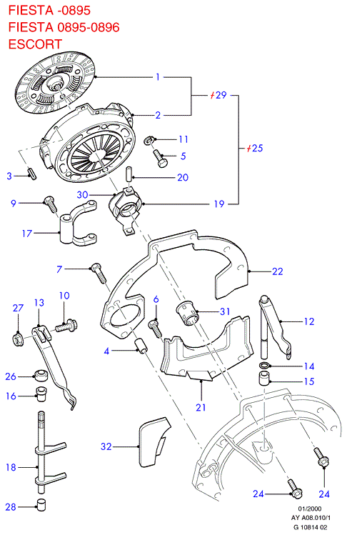 FORD 1 675 713 - Surub, placa de presiune www.parts5.com