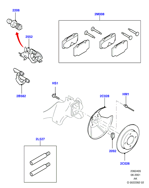 FORD 1075565 - Kit de plaquettes de frein, frein à disque www.parts5.com