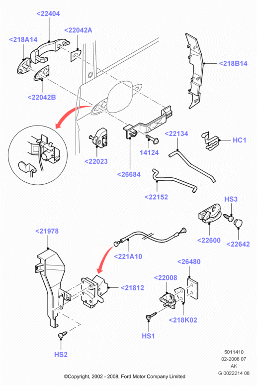 FORD 1107182 - Door Handle www.parts5.com