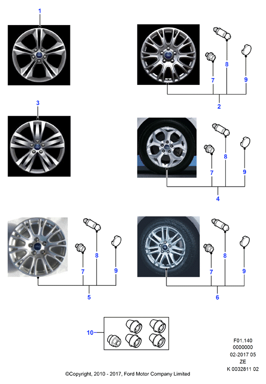 FORD 1726694 - Wheel Nut parts5.com