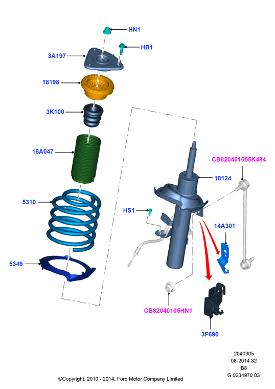 FORD 1508111 - Rulment sarcina amortizor www.parts5.com