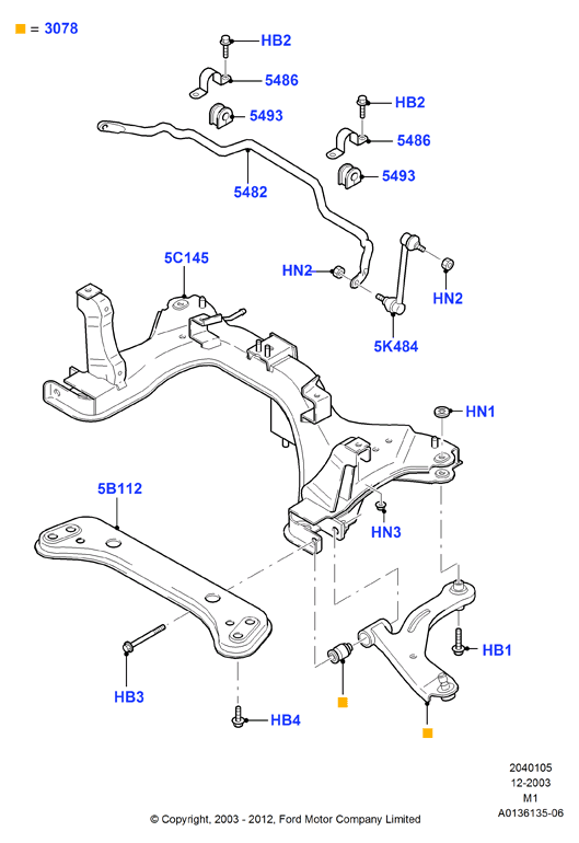 FORD 5 152 208 - Rod / Strut, stabiliser www.parts5.com