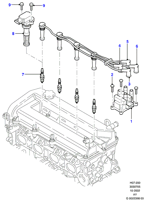 FORD 1 458 400 - Bobina de encendido www.parts5.com