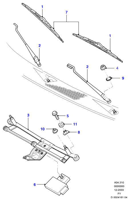 FORD 2123299 - Μάκτρο καθαριστήρα www.parts5.com