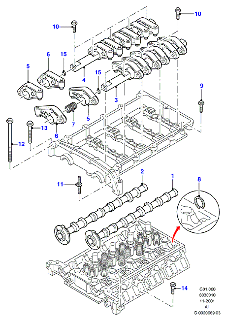 FORD 1 139 357 - Pierścień uszczelniający wału, wałek rozrządu www.parts5.com