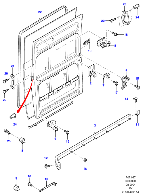 FORD 4103283 - Guidage, bouton de verrouillage www.parts5.com