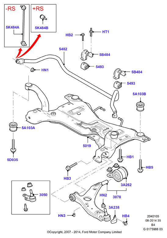 FORD 1851900 - Entretoise / tige, stabilisateur www.parts5.com