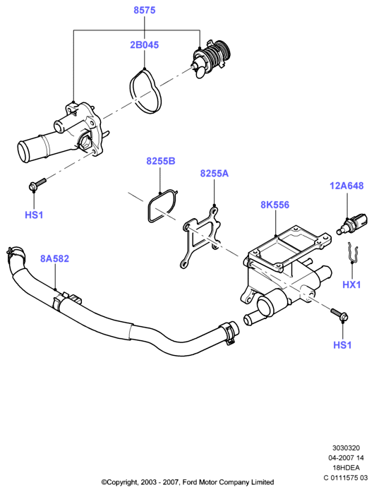 FORD 1 892 398 - Senzor,temperatura lichid de racire www.parts5.com