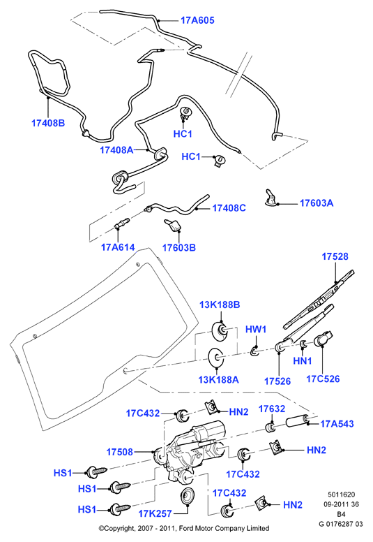 FORD 2 120 382 - Lamela stergator www.parts5.com