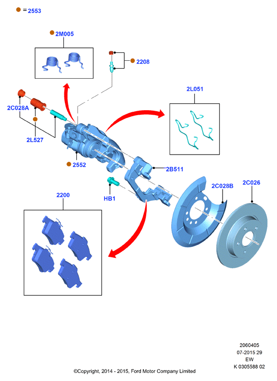 FORD 1 809 458 - Komplet zavornih oblog, ploscne (kolutne) zavore www.parts5.com