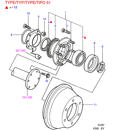 FORD 6616084 - Kolesni vijak www.parts5.com